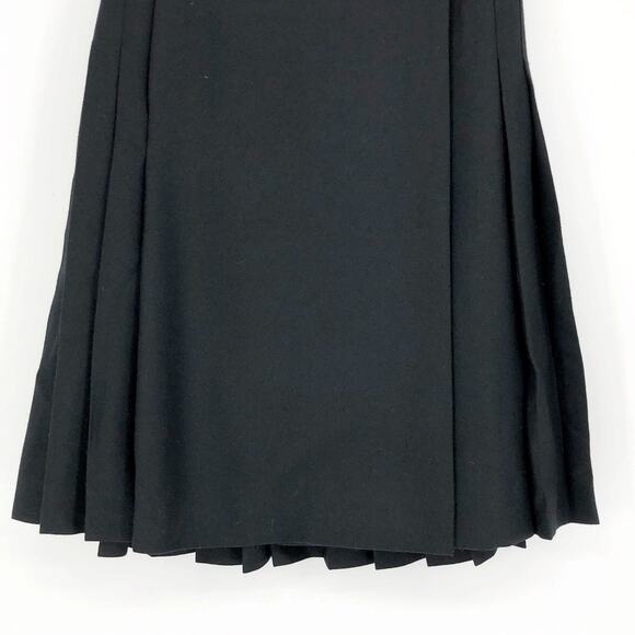 BURBERRY Women's Asymmetrical A-line Skirt Size 2 Black Knee Length Pleated NWT - Picture 7 of 13